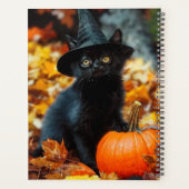 Halloween Zwarte Kat en Pompoen Planner (Achterkant)