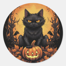 Halloween | Zwarte kat en pompoen
