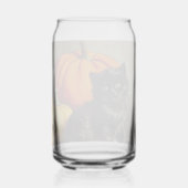  Halloween zwarte kat en pompoenen Blikvorm Glas (Achterkant)