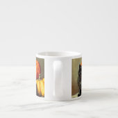  Halloween zwarte kat en pompoenen Espresso Kop (Achterkant)