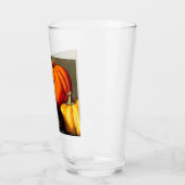 Halloween zwarte kat en pompoenen Glas (Links)