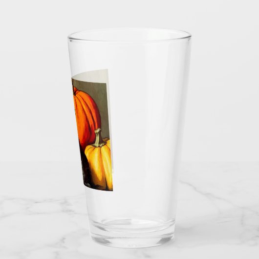  Halloween zwarte kat en pompoenen Glas (Links)