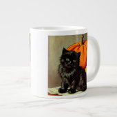 Halloween zwarte kat en pompoenen Grote Koffiekop (Voorkant rechts)