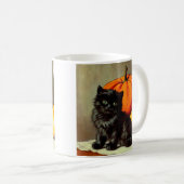  Halloween zwarte kat en pompoenen Koffiemok (Voorkant rechts)
