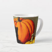  Halloween zwarte kat en pompoenen Latte Mok (Rechterhoek)
