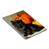  Halloween zwarte kat en pompoenen Notitieboek (Rechterzijde)