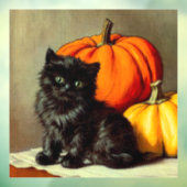  Halloween zwarte kat en pompoenen Raamsticker (Vel 3)
