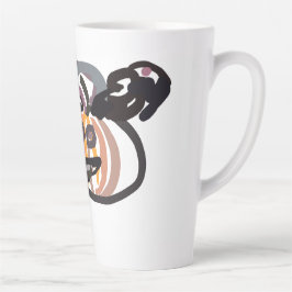 Halloween zwarte kat en raaf latte mok