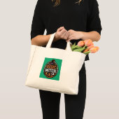 Halloween: zwarte kat en spook – Basic Heks. Mini Tote Bag (Voorkant (product))