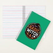 Halloween: zwarte kat en spook – Basic Heks. Notitieboek (Binnen)