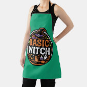 Halloween: zwarte kat en spook – Basic Heks. Schort (Insitu)