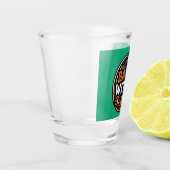 Halloween: zwarte kat en spook – Basic Heks. Shot Glas (Links)