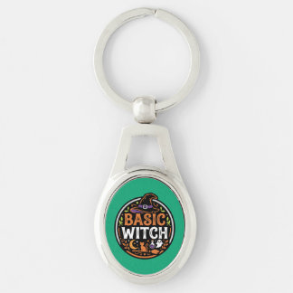 Halloween: zwarte kat en spook – Basic Heks. Sleutelhanger
