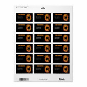 halloween zwarte kat etiket (Full Sheet)