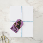 Halloween Zwarte Kat Feestconfetti Cadeaulabel (Met Touw)