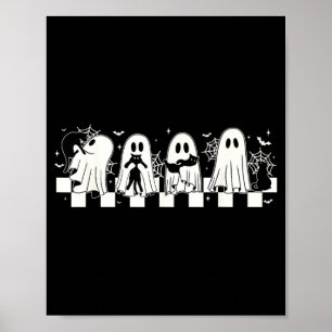 Halloween Zwarte Kat Geest Halloween Geest Spookac Poster
