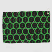 Halloween Zwarte Kat Golf Handdoek (Horizontaal)
