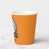 Halloween zwarte kat heks en vleermuizen papieren bekers (Links)