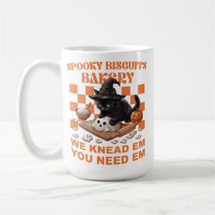 Halloween Zwarte Kat Heks Geest Koekjes Bakken Koffiemok