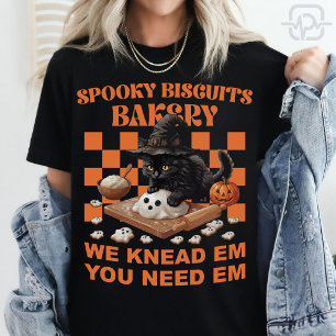 Halloween Zwarte Kat Heks Geest Koekjes Bakken T-shirt
