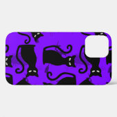halloween zwarte kat heks paars Case-Mate iPhone case (Achterkant (horizontaal))