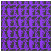 halloween zwarte kat heks paars stof (Swatch)