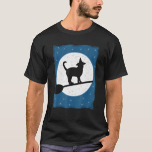 Halloween Zwarte Kat Heks T-shirt
