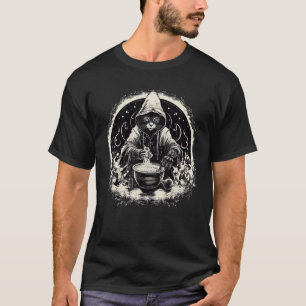 Halloween Zwarte Kat Heks Vintage Kostuum T-shirt