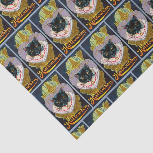  Halloween zwarte kat heksenweefsel Tissuepapier (Detail)