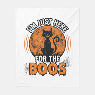Halloween Zwarte Kat Hier Voor De Boos Vintage T-S Fleece Deken