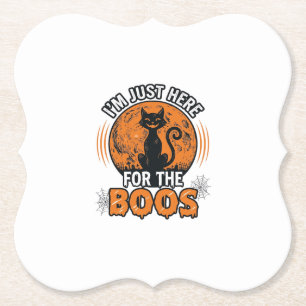 Halloween Zwarte Kat Hier Voor De Boos Vintage T-S Kartonnen Onderzetters