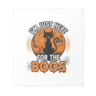 Halloween Zwarte Kat Hier Voor De Boos Vintage T-S Notitieblok