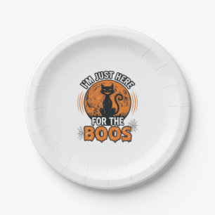 Halloween Zwarte Kat Hier Voor De Boos Vintage T-S Papieren Bordje