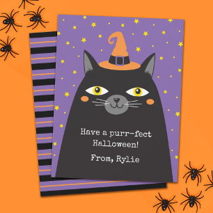 Halloween Zwarte Kat Kaart