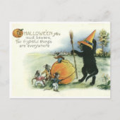 Halloween Zwarte Kat Kitten Muizen Muis Ansichtkaa Briefkaart (Voorkant)