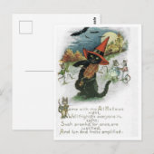 Halloween Zwarte Kat Kitten Muizen Muis Ansichtkaa Briefkaart (Voorkant / Achterkant)