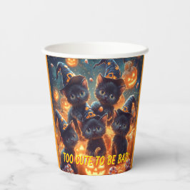 Halloween zwarte kat Kittens Papieren Bekers