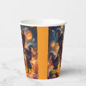 Halloween zwarte kat Kittens Papieren Bekers (Links)