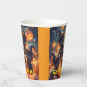 Halloween zwarte kat Kittens Papieren Bekers (Rechts)