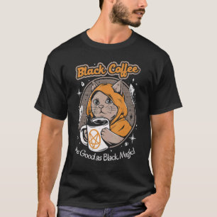 Halloween Zwarte Kat Koffie Zo Goed Als Zwarte Mag T-shirt
