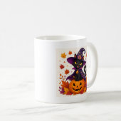 Halloween Zwarte Kat Koffiemok (Voorkant rechts)
