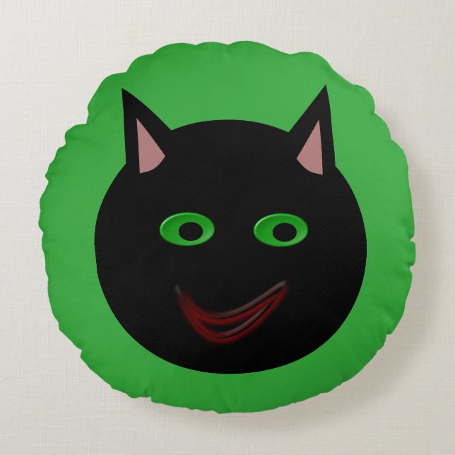 Halloween Zwarte Kat Kussen (Voorkant)