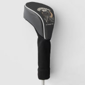Halloween Zwarte Kat Maan (2) Golfheadcover (Schuin)