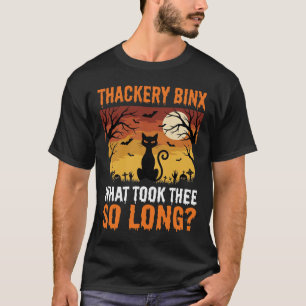 Halloween Zwarte Kat Maan Kerkhof Citaat Ontwerp T-shirt
