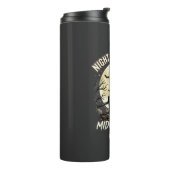 Halloween Zwarte Kat Maanlicht Thermosbeker (Gedraaid links)