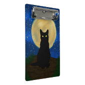Halloween Zwarte Kat Maanverlichte Silhouet Mini Klembord (Schuin)