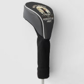 Halloween Zwarte Kat Maneschijn Golfheadcover (Schuin)