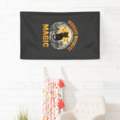 Halloween Zwarte Kat Maneschijn Magie Spandoek (Insitu)