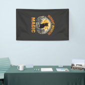 Halloween Zwarte Kat Maneschijn Magie Spandoek (Beurs)