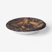 Halloween zwarte kat met pompoenen en maan papieren kommen (Gebogen)